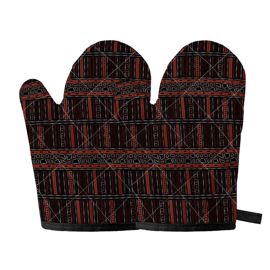 Aboriginal Indigenous Pattern Print Oven Mitts