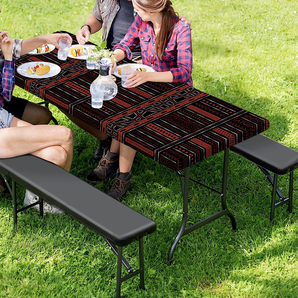 Aboriginal Indigenous Pattern Print Picnic Table Cover