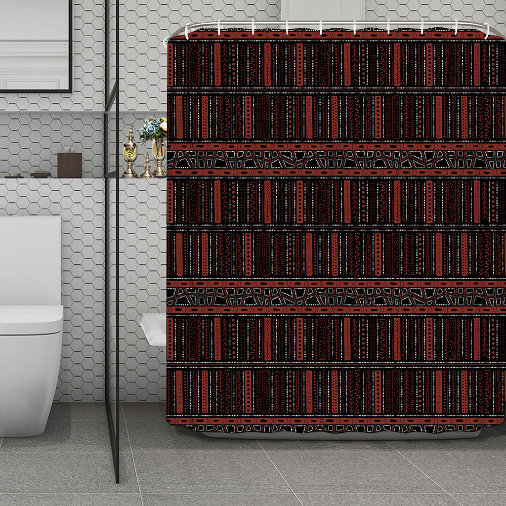 Aboriginal Indigenous Pattern Print Polyester Shower Curtain