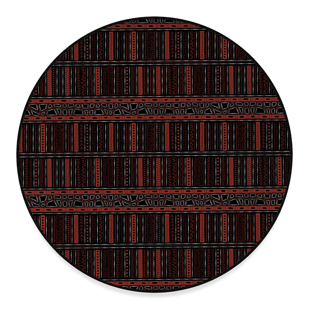 Aboriginal Indigenous Pattern Print Round Floor Mat