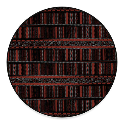 Aboriginal Indigenous Pattern Print Round Floor Mat