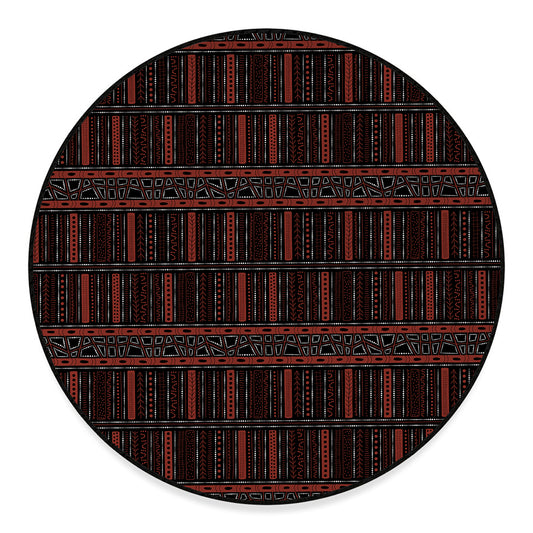 Aboriginal Indigenous Pattern Print Round Floor Mat