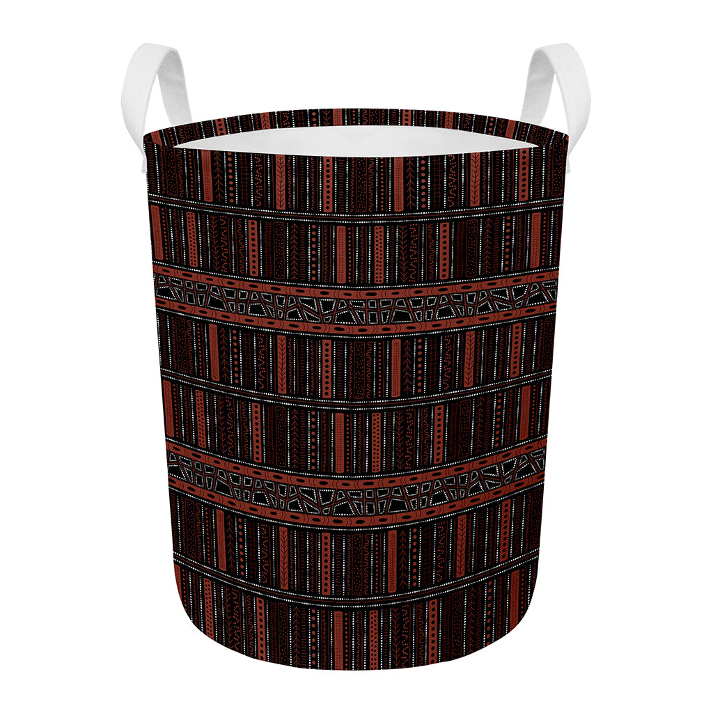 Aboriginal Indigenous Pattern Print Round Laundry Basket
