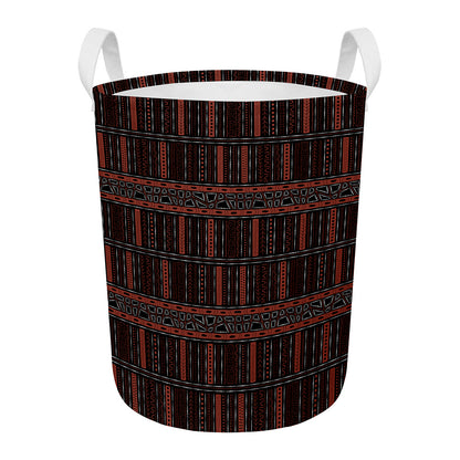 Aboriginal Indigenous Pattern Print Round Laundry Basket