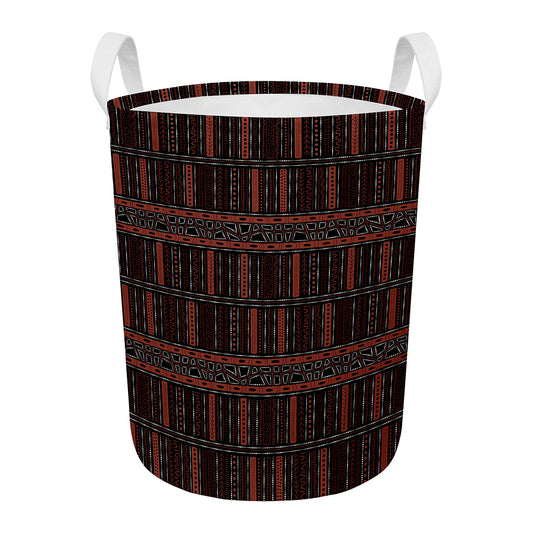 Aboriginal Indigenous Pattern Print Round Laundry Basket