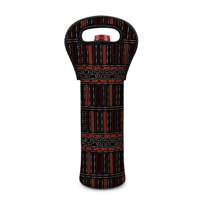 Aboriginal Indigenous Pattern Print Single Neoprene Wine Tote