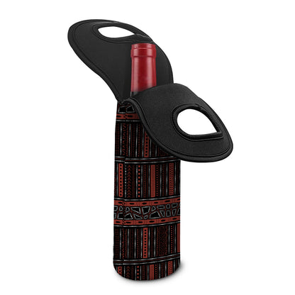 Aboriginal Indigenous Pattern Print Single Neoprene Wine Tote