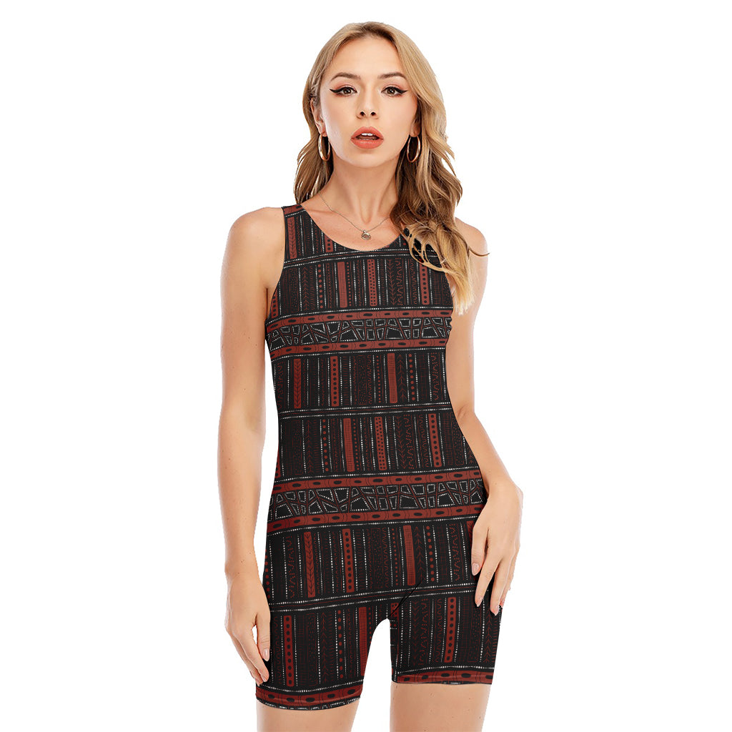 Aboriginal Indigenous Pattern Print Sleeveless One Piece Swimsuit