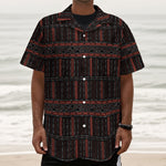 Aboriginal Indigenous Pattern Print Textured Short Sleeve Shirt