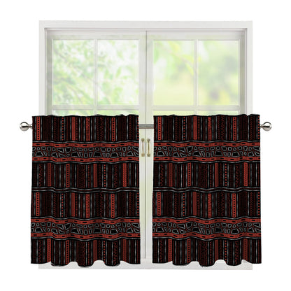 Aboriginal Indigenous Pattern Print Tier Curtains
