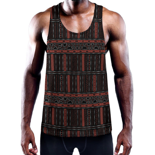 Aboriginal Indigenous Pattern Print Training Tank Top