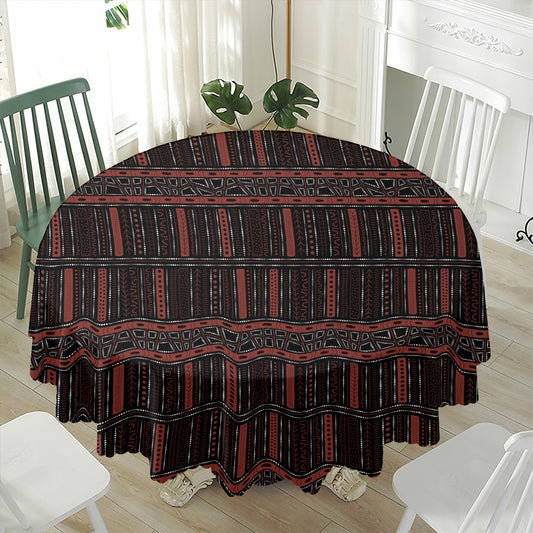 Aboriginal Indigenous Pattern Print Waterproof Round Tablecloth