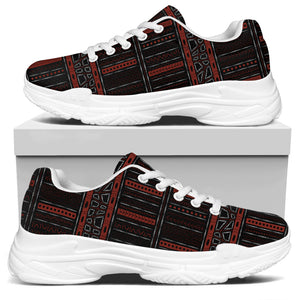 Aboriginal Indigenous Pattern Print White Chunky Shoes