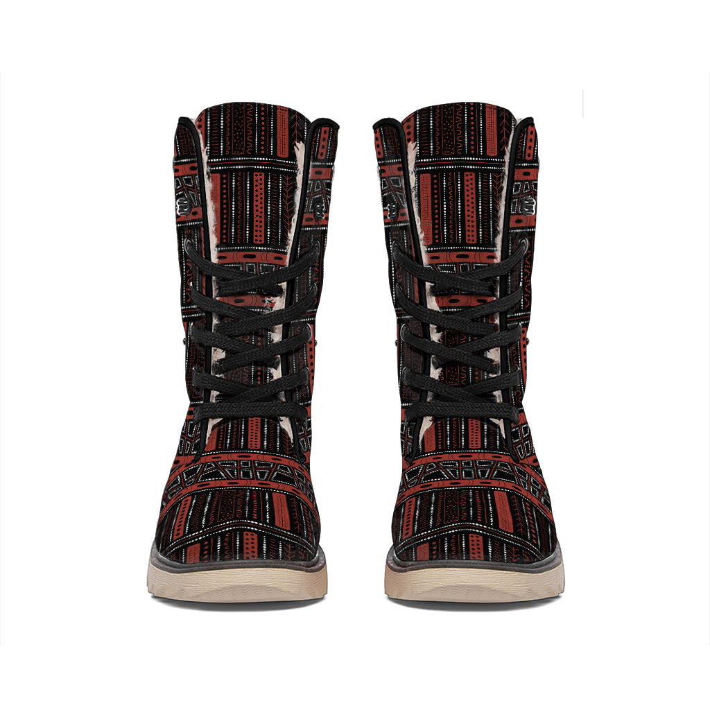 Aboriginal Indigenous Pattern Print Winter Boots