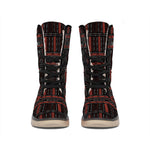 Aboriginal Indigenous Pattern Print Winter Boots