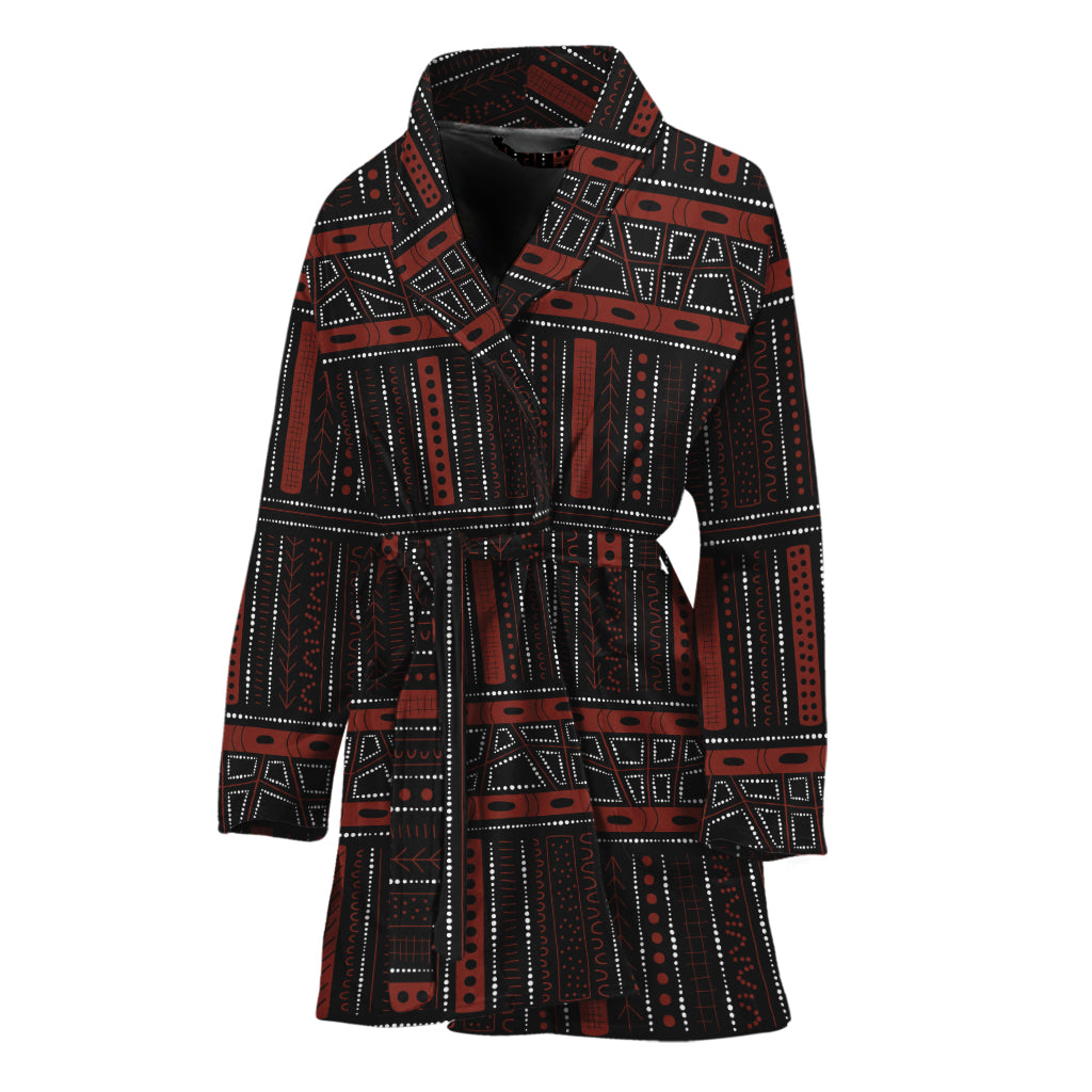 Aboriginal Indigenous Pattern Print Women's Bathrobe