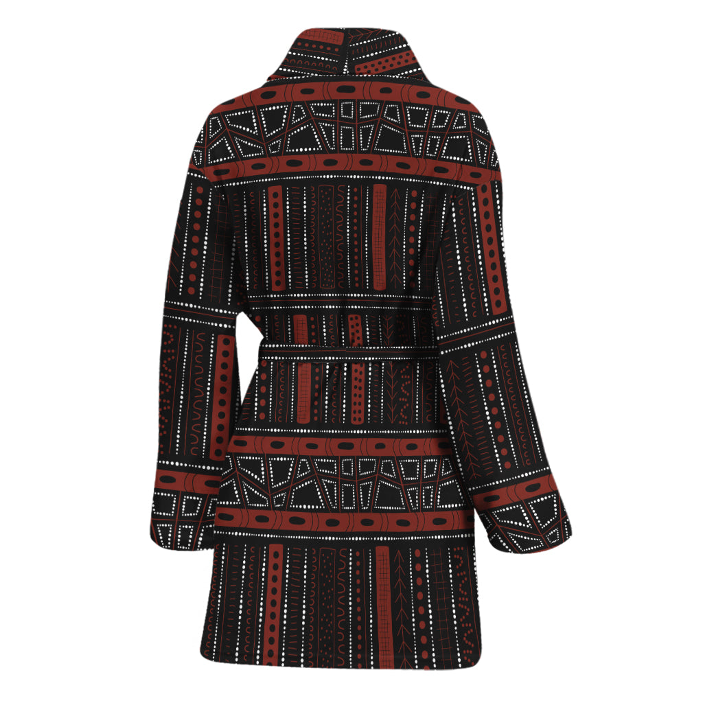 Aboriginal Indigenous Pattern Print Women's Bathrobe