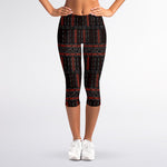 Aboriginal Indigenous Pattern Print Women's Capri Leggings
