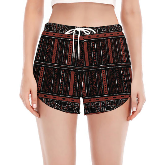 Aboriginal Indigenous Pattern Print Women's Split Running Shorts