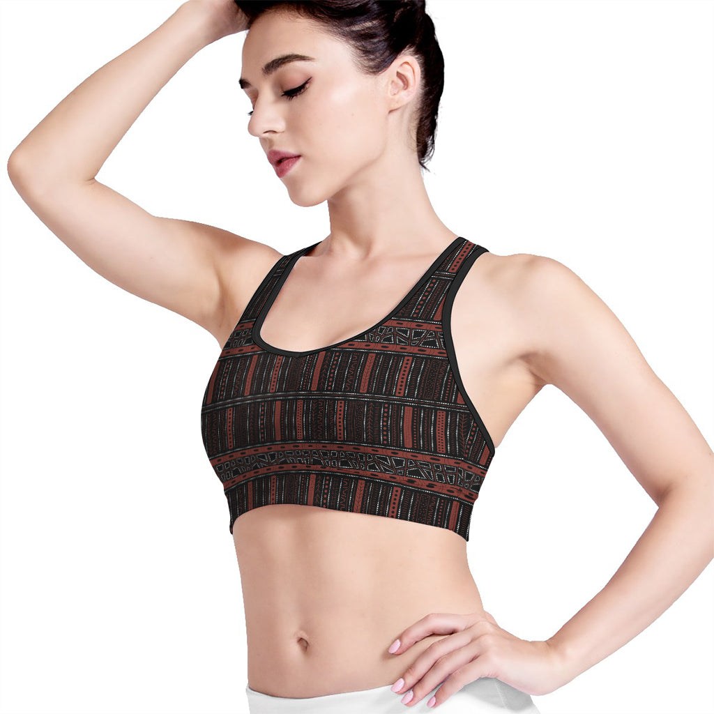 Aboriginal Indigenous Pattern Print Women's Sports Bra