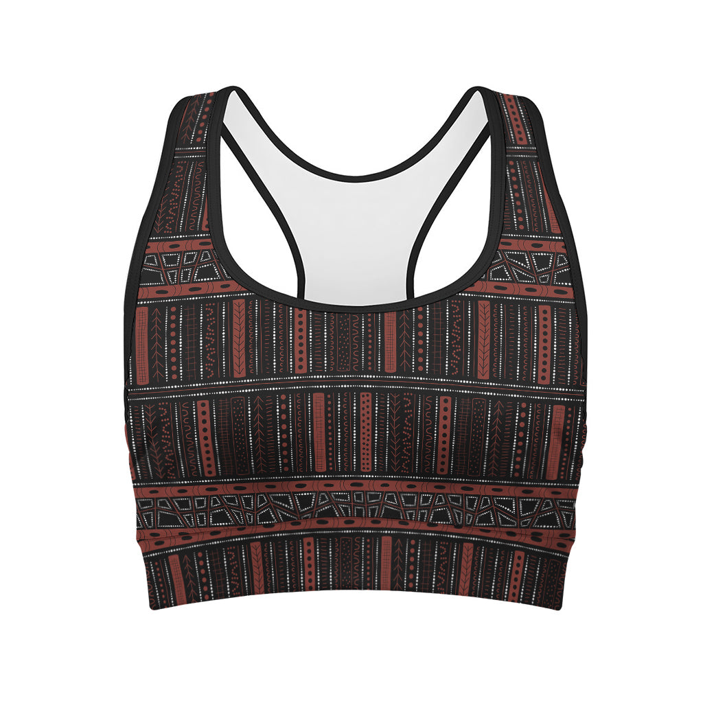 Aboriginal Indigenous Pattern Print Women's Sports Bra