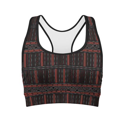 Aboriginal Indigenous Pattern Print Women's Sports Bra