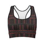 Aboriginal Indigenous Pattern Print Women's Sports Bra
