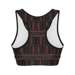 Aboriginal Indigenous Pattern Print Women's Sports Bra