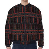 Aboriginal Indigenous Pattern Print Zip Sleeve Bomber Jacket