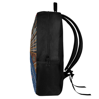 Aboriginal Indigenous Sunset Art Print 17 Inch Backpack