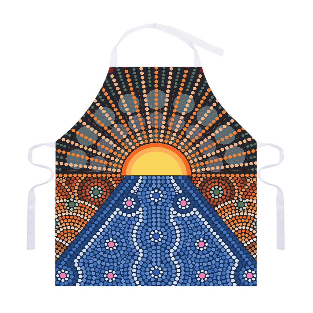 Aboriginal Indigenous Sunset Art Print Adjustable Apron