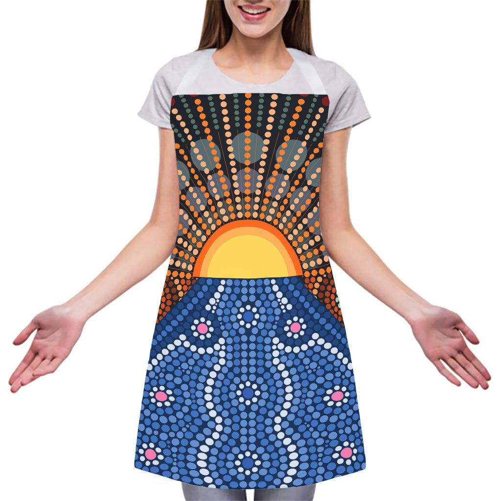 Aboriginal Indigenous Sunset Art Print Adjustable Apron