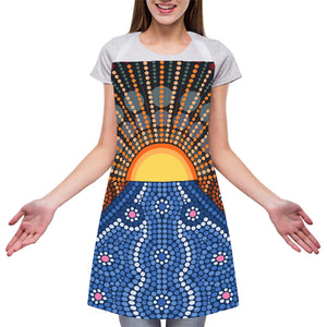 Aboriginal Indigenous Sunset Art Print Adjustable Apron