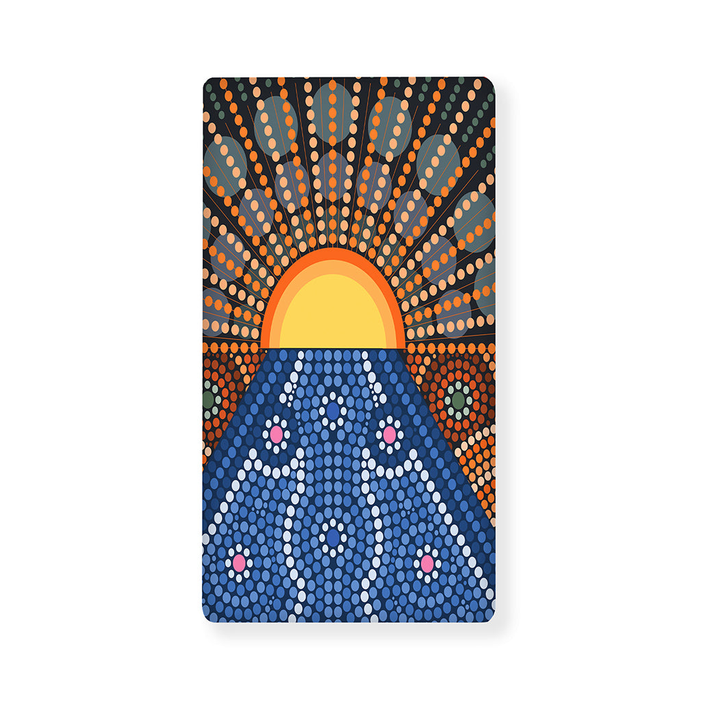 Aboriginal Indigenous Sunset Art Print Baby Crib Sheet