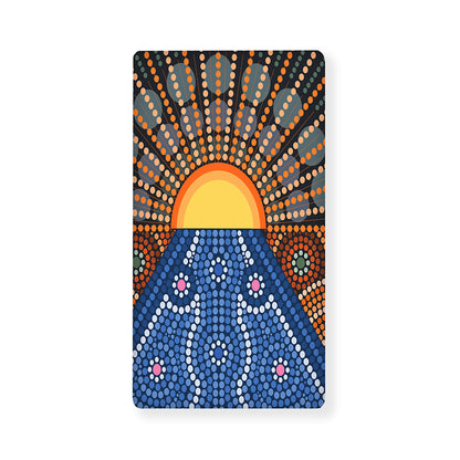 Aboriginal Indigenous Sunset Art Print Baby Crib Sheet
