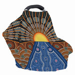 Aboriginal Indigenous Sunset Art Print Baby Seat Cover