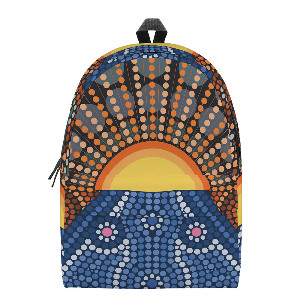 Aboriginal Indigenous Sunset Art Print Backpack