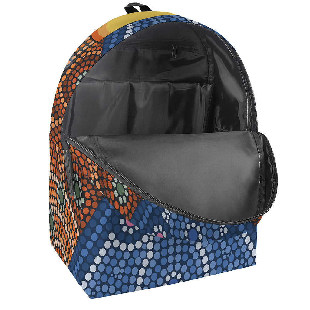 Aboriginal Indigenous Sunset Art Print School Backpack – GearFrost