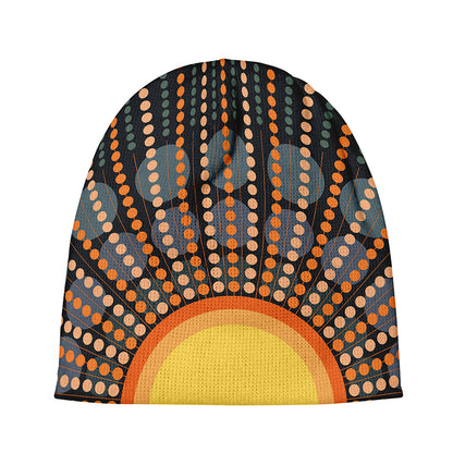 Aboriginal Indigenous Sunset Art Print Beanie