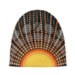 Aboriginal Indigenous Sunset Art Print Beanie