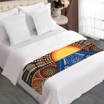 Aboriginal Indigenous Sunset Art Print Bed Runner