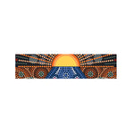 Aboriginal Indigenous Sunset Art Print Bed Runner