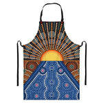Aboriginal Indigenous Sunset Art Print Bib Apron With Pocket