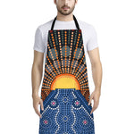 Aboriginal Indigenous Sunset Art Print Bib Apron With Pocket