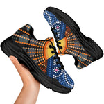 Aboriginal Indigenous Sunset Art Print Black Chunky Shoes