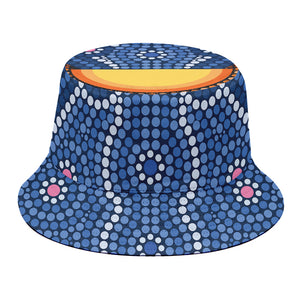 Aboriginal Indigenous Sunset Art Print Bucket Hat