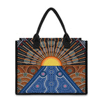 Aboriginal Indigenous Sunset Art Print Canvas Tote Bag