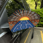 Aboriginal Indigenous Sunset Art Print Car Side Mirror Covers