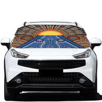 Aboriginal Indigenous Sunset Art Print Car Windshield Snow Cover