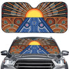 Aboriginal Indigenous Sunset Art Print Car Windshield Sun Shade